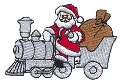 Santa Train Machine Embroidery Design
