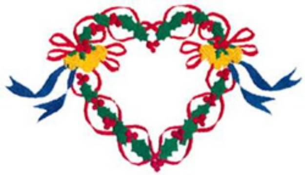 Picture of Christmas Heart Machine Embroidery Design