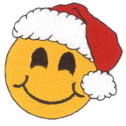Smiley Face Santa Machine Embroidery Design