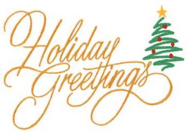 Picture of Holiday Greetings Machine Embroidery Design