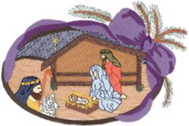 Picture of Victorian Nativity Machine Embroidery Design