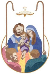 Holy Family & Shepherds Machine Embroidery Design