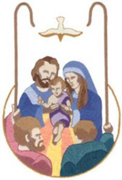 Picture of Holy Family & Shepherds Machine Embroidery Design