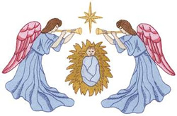 Angels & Baby Machine Embroidery Design