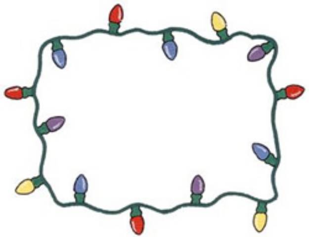 Picture of Christmas Light Border Machine Embroidery Design