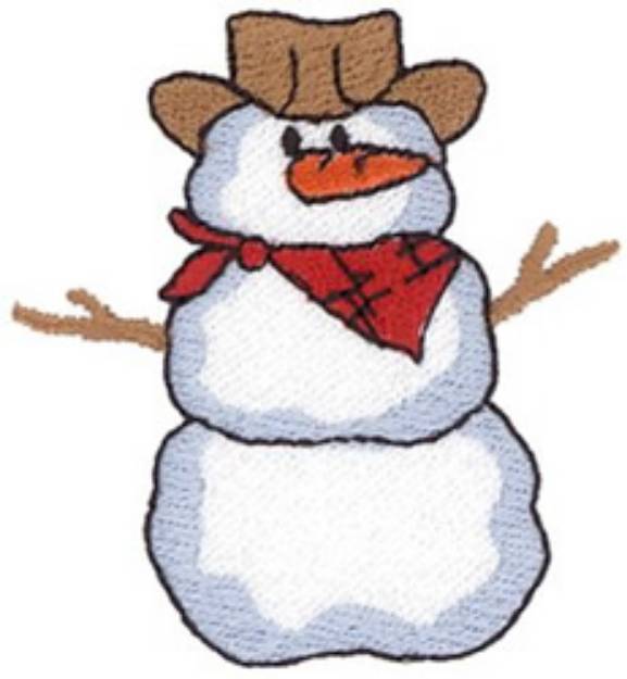 Picture of Cowboy Snowman Machine Embroidery Design