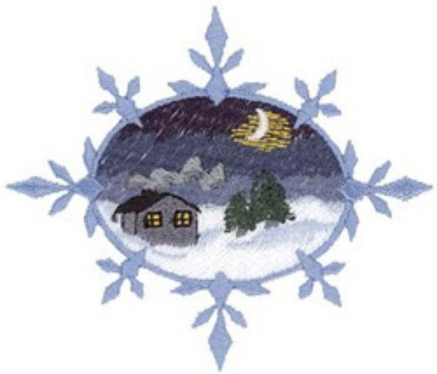 Picture of Winter Cabin Machine Embroidery Design