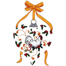 3 French Hens Machine Embroidery Design