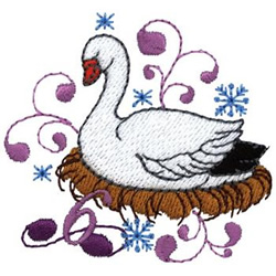 6 Geese A Laying Machine Embroidery Design