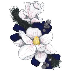 Christmas Magnolia Machine Embroidery Design