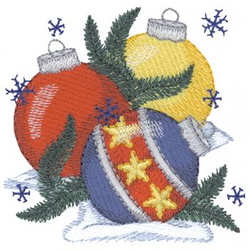Christmas Balls Machine Embroidery Design