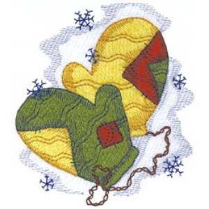 Picture of Mittens Machine Embroidery Design