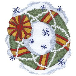 Christmas Wreath Machine Embroidery Design