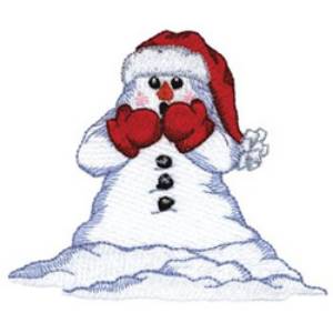 Picture of Melting Snowman Machine Embroidery Design