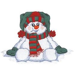 Snowman with Jesters Hat Machine Embroidery Design