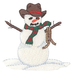 Cowboy Snowman Machine Embroidery Design