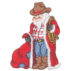 Cowboy Santa Machine Embroidery Design