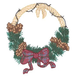 Country Wreath Machine Embroidery Design