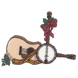 Guitar & Banjo Machine Embroidery Design