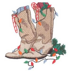 Picture of Christmas Boots Machine Embroidery Design