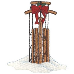 Wooden Sled Machine Embroidery Design