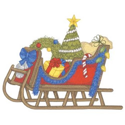 Christmas Sleigh Machine Embroidery Design