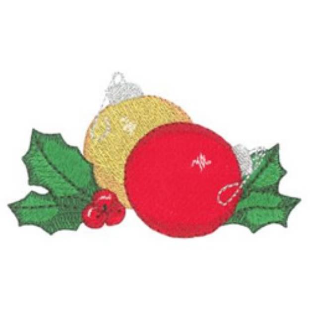 Picture of Christmas Bulbs Machine Embroidery Design