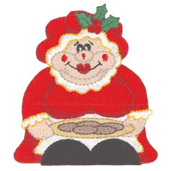 Mrs. Santa Claus Machine Embroidery Design