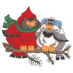 Christmas Birds Machine Embroidery Design