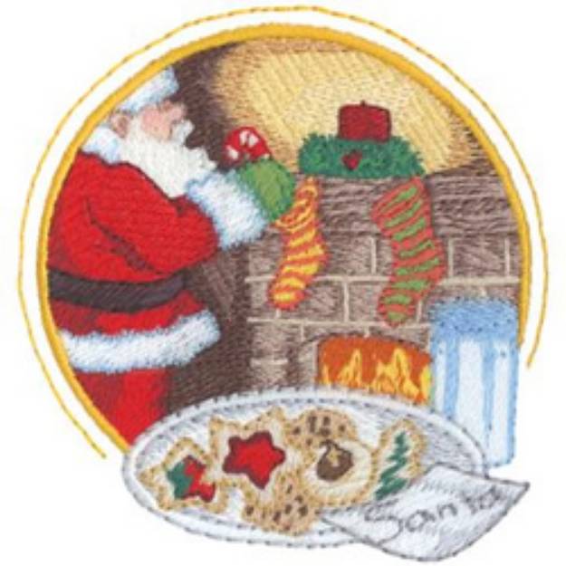 Picture of Santa Scene Machine Embroidery Design