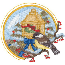 Chickadee Machine Embroidery Design