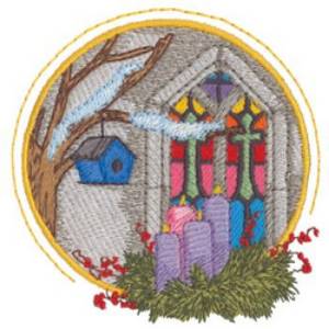 Picture of Advent Wreath Machine Embroidery Design