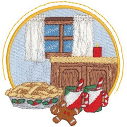 Christmas Kitchen Machine Embroidery Design