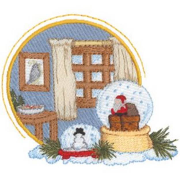 Picture of Snow Globes Machine Embroidery Design