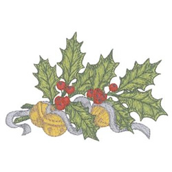 Holly and Jingle Bells Machine Embroidery Design