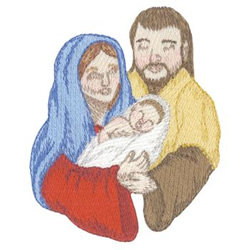 Mary, Joseph & Baby Jesus Machine Embroidery Design