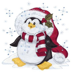 Santa Penguin Machine Embroidery Design