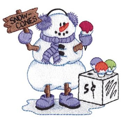 Snow Cones Machine Embroidery Design