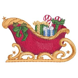 Santas Sleigh Machine Embroidery Design