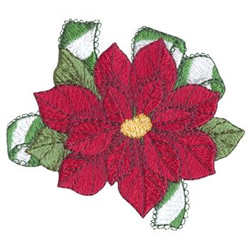 Poinsettia Machine Embroidery Design