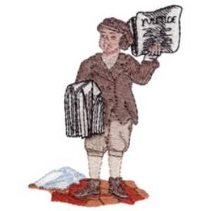 Picture of Paperboy Machine Embroidery Design