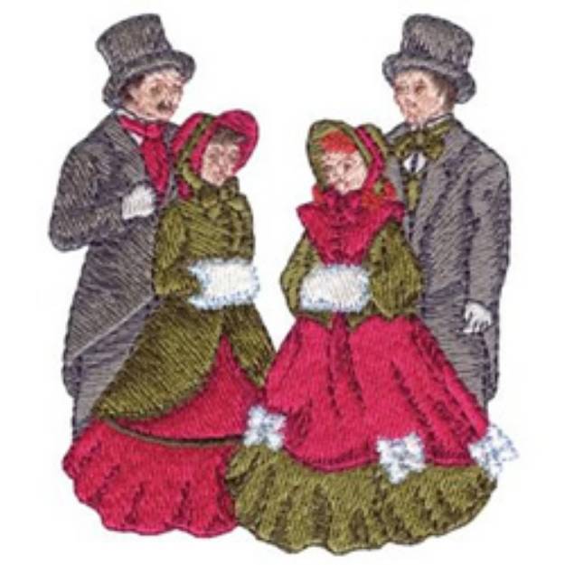 Picture of Carolers Machine Embroidery Design