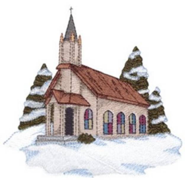 Picture of Church Machine Embroidery Design