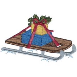 Picture of Sled W/ Presents Machine Embroidery Design