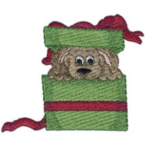 Picture of Puppy For Christmas Machine Embroidery Design