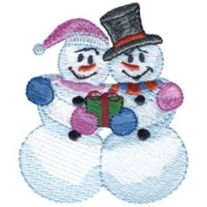 Picture of Snow Couple Machine Embroidery Design