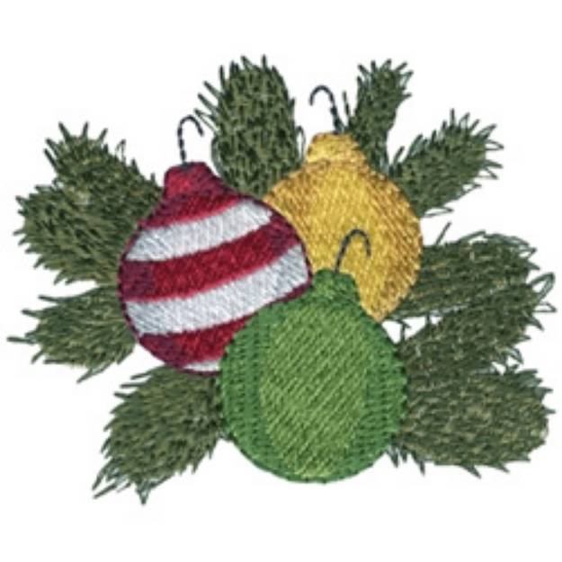 Picture of Christmas Bulbs Machine Embroidery Design