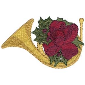 Picture of Christmas Horn Machine Embroidery Design