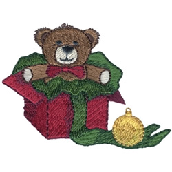 Bear In Box Machine Embroidery Design