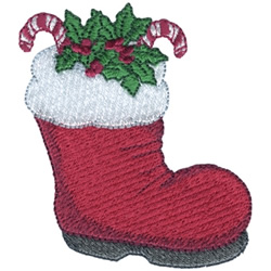 Santa Boot Machine Embroidery Design